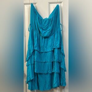 Urban Rose Strapless Blue Dress, Size 2X
